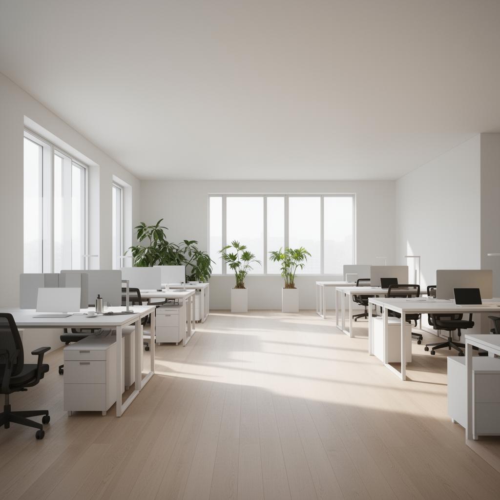 Modernt kontor som städats av QLNR